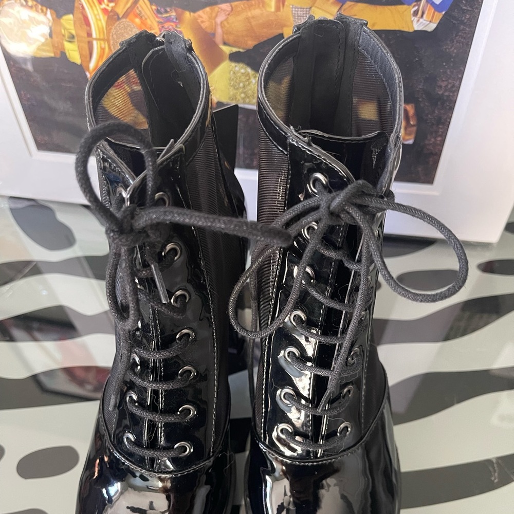 Patent Mesh Booties - Picture 3 of 6